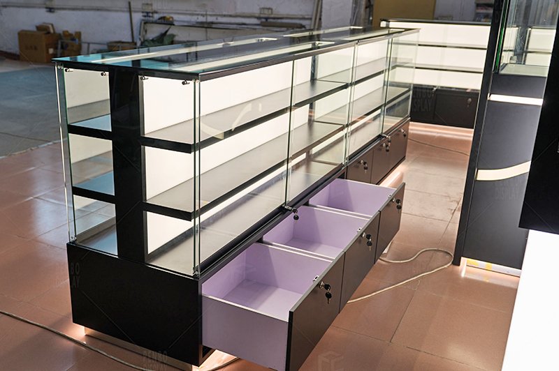 perfume kiosk, perfume glass display cases, perfume store fixtures, perfume showcase