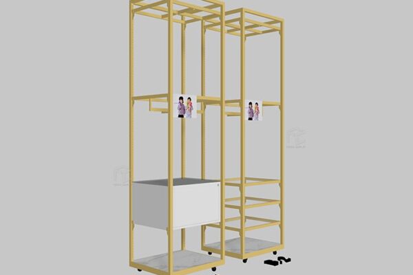 Gold boutique clothing racks wholesale