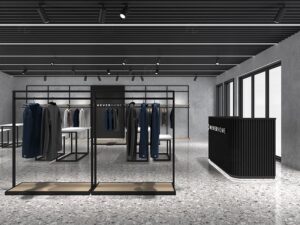 Luxury garment shop design, modular store fixtures,clothing racks for retail shops,mens wear shop interior design