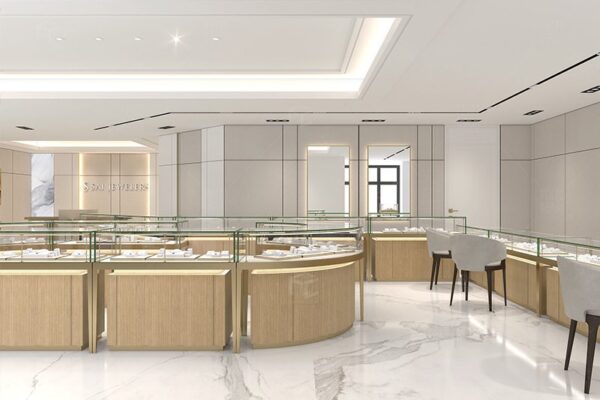 Custom Jewlery Showcase | Jewlery Showroom Design