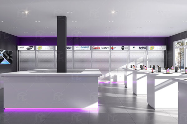 Electronics stores design | custom display fixtures