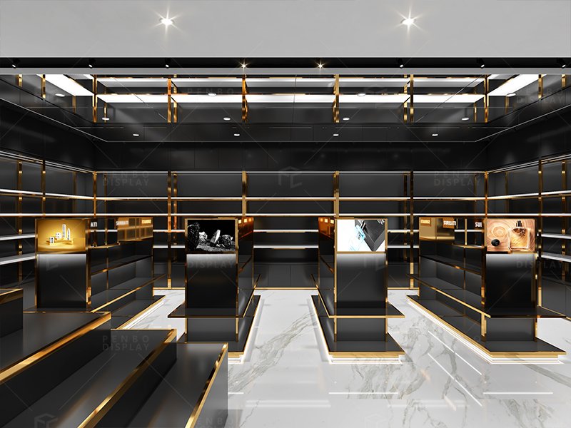 perfume shop interior design, perfume display cabinet, perfume display shelves, perfume store fixtures, perfume store furniture, perfume store design