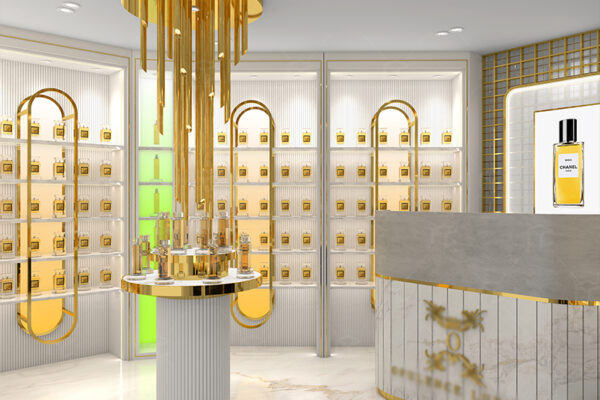 Small perfume shop interior design