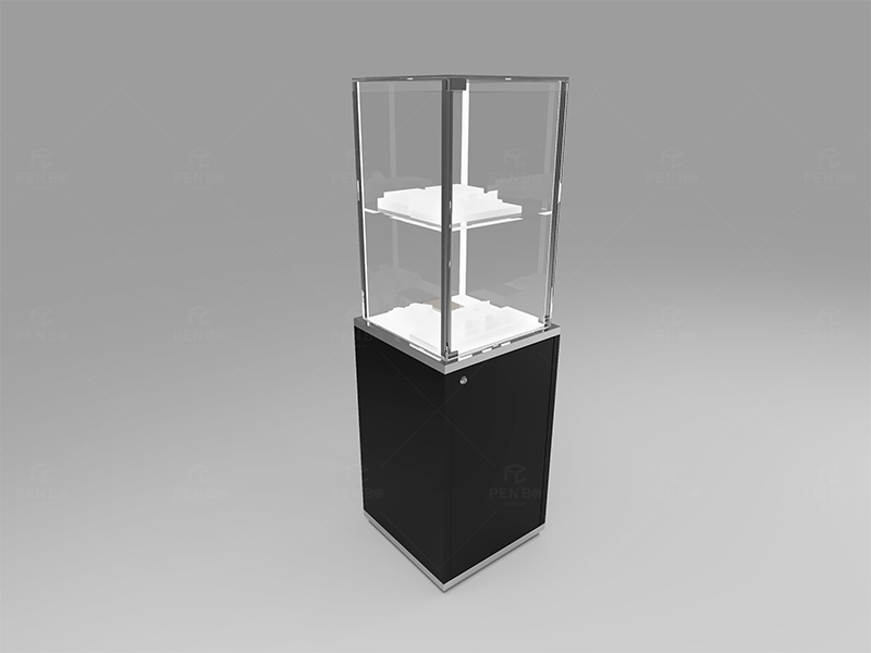 Custom jewelry pedestal display cases