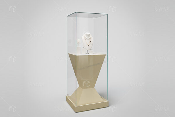 High-Quality Jewelry Pedestal Display Case for Retail and Trade Shows