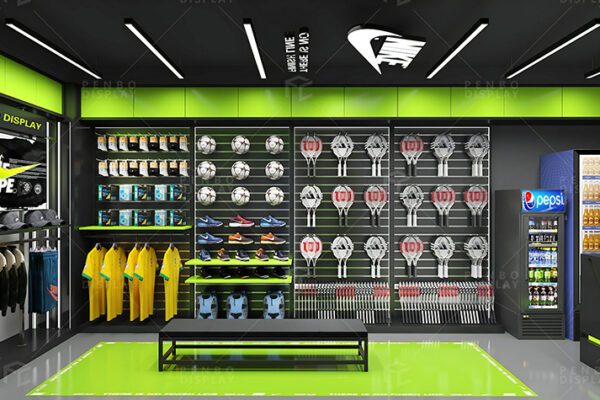 Custom Sports Store Display Fixtures for Apparel & Equipment