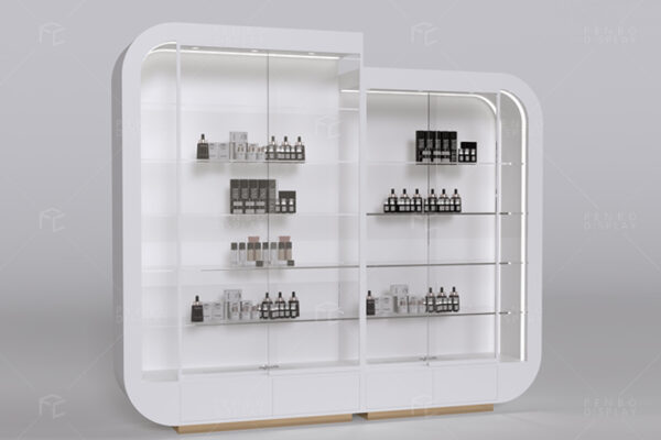 Modern Glass Shelf Display Cabinet for Beauty Products