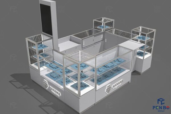 High-End Custom Jewelry Kiosk for Malls