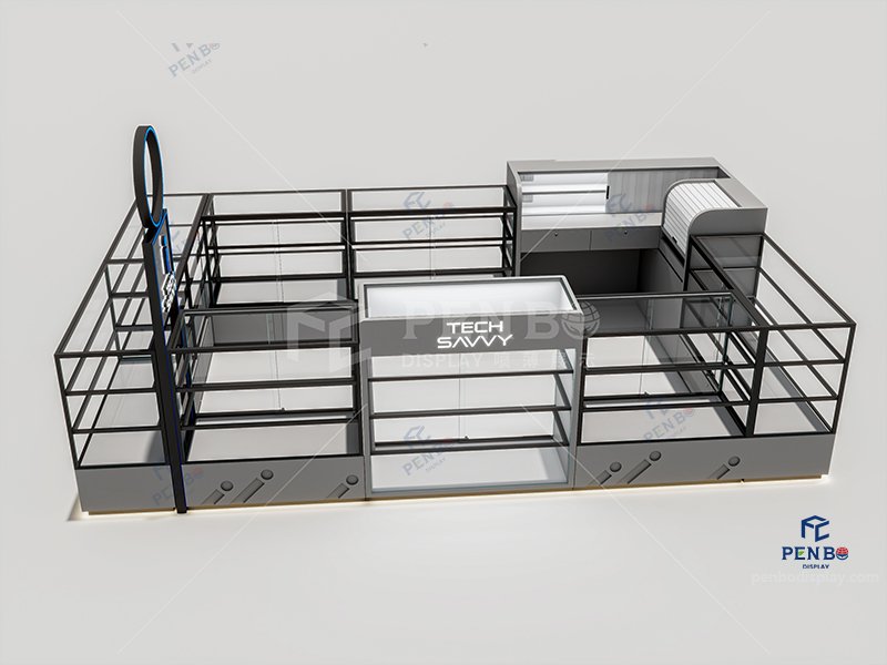 Mobile Accessories Kiosk, Cell Phone Accessories Kiosk, Custom Mobile Kiosk Design, Phone Accessories Mall Kiosk