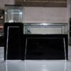 Custom black glass jewelry display case for retail, black jewelry showcase for stores