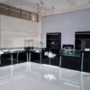 Black glass jewelry counter wholesale, jewelry showcase suppliers, black glass jewelry display cabients