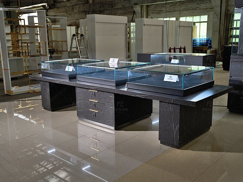 Modern Jewelry Display Counter – Custom Sizes Available for Retailers