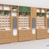 Luxury eyewear display wall and reception counter designed
