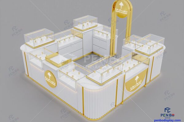 Luxury Perfume Kiosk for Shopping Mall – Custom Glass Display Counters