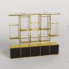Luxury Glass & Gold Jewelry Display Cabinet for Boutique Stores