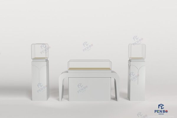 Modern glass display cabinets for jewelry
