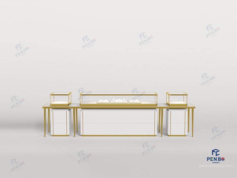 Modern Glass Jewellery Display Cabinet for Retail Stores