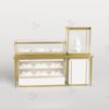 luxury jewellery showcase suppliers,Boutique Jewellery Shop Display Counter with Glass and Gold Finish