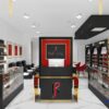 nail salon interior design,custom display cabinets for nail salon, nail polish wall display rack