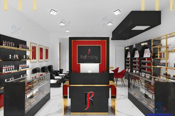 Modern Nail Salon Display Cabinet & interior Design