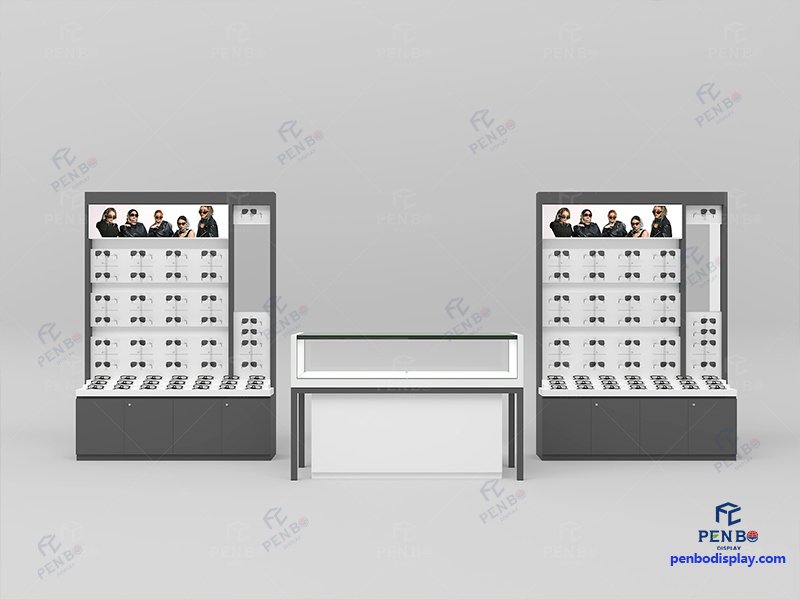 modern eyeglass display furniture，eyewear display cabinets