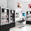 Makeup Store Design, cosmetic display fixtures, makeup display cabinet