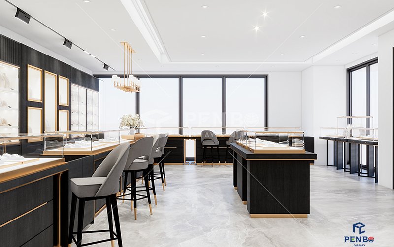 Luxury Jewelry Store Showcase Manufacturer, Custom Luxury Jewelry Display Cabinets for Retail Stores