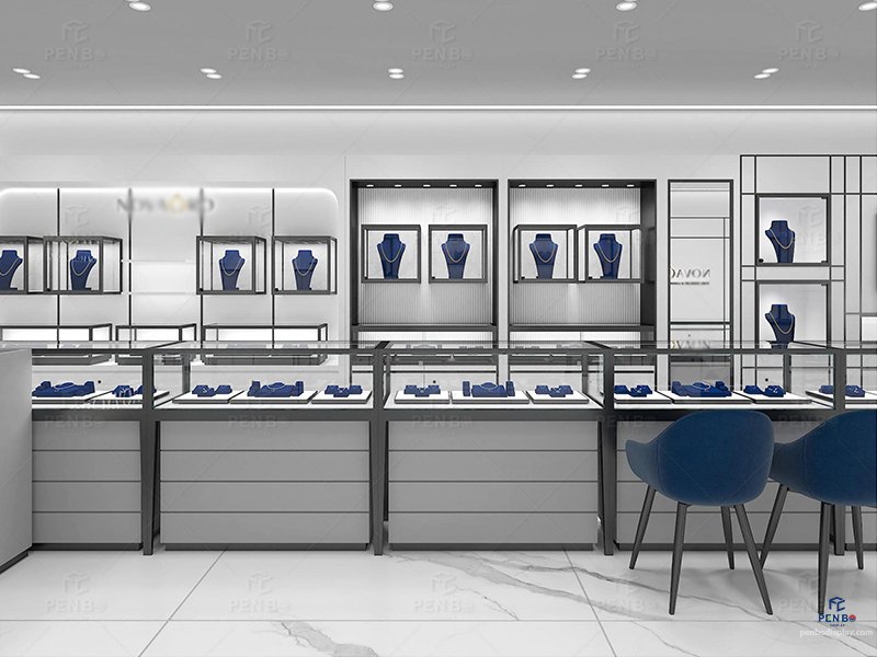 Wall-Mounted Jewelry Display Cabinets, Countertop Jewelry Display Showcases