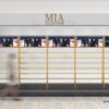 custom luxury perfume store display shelves, modern fragrance store wall display units,wholesale perfume shop display fixtures