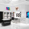 Makeup Store Design, cosmetic display fixtures, makeup display cabinet