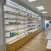 custom pharmacy fixtures, pharmacy shelves,