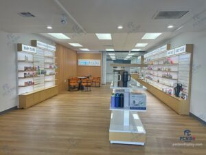 custom pharmacy fixtures, pharmacy shelves，