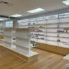 custom pharmacy fixtures, pharmacy shelves,