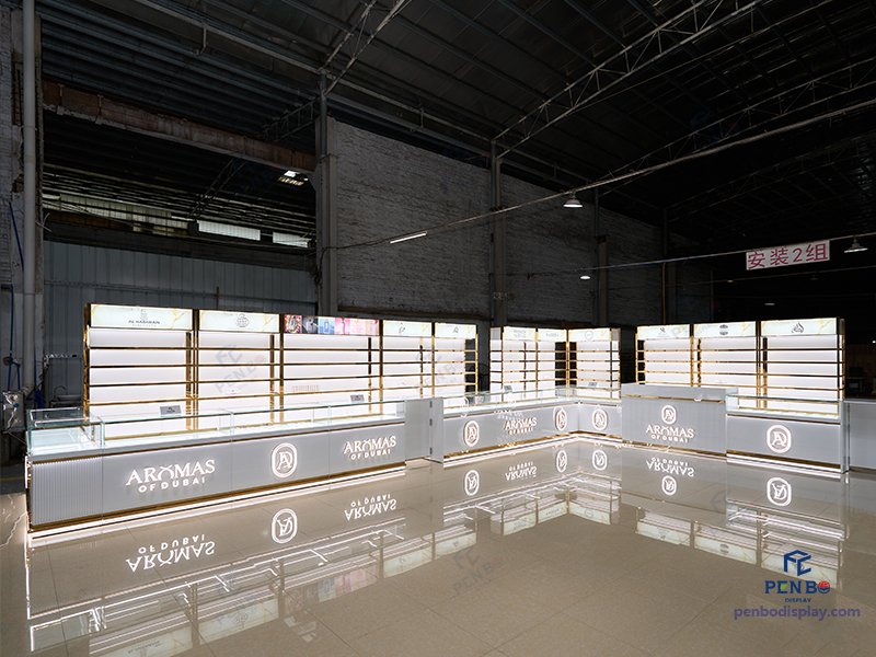 perfume display cabinets,luxury perfume shelving units