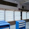 custom makeup display cabinet for retail stores, luxury cosmetic wall display unit wholesale,retail makeup display shelving system