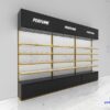 custom luxury perfume store display shelves, modern fragrance store wall display units,wholesale perfume shop display fixtures