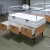 wood and glass jewelry showcase wholesale, Wholesale wood and glass jewelry showcases with lockable storage drawers