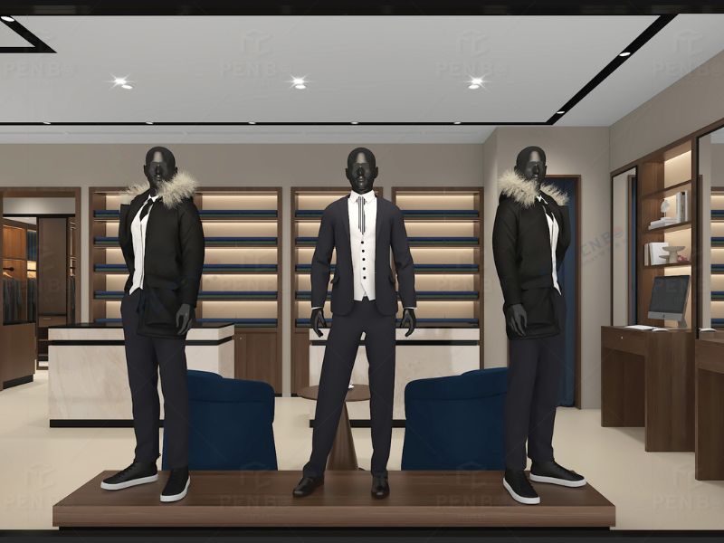 Arabic Tailoring Store Interior Design, Modern Suit Shop Furniture,Arabic Men’s Tailor Shop Custom Display Fixtures