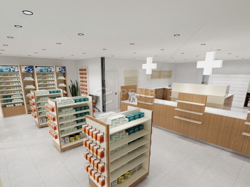 Custom chemist shop counters and shelving systems for efficient store design