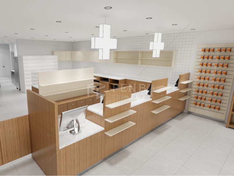Custom chemist shop counters and shelving systems for efficient store design