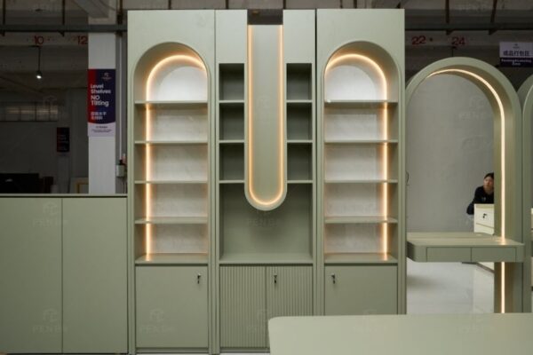 Custom Hair Salon Display Cabinet & Styling Station