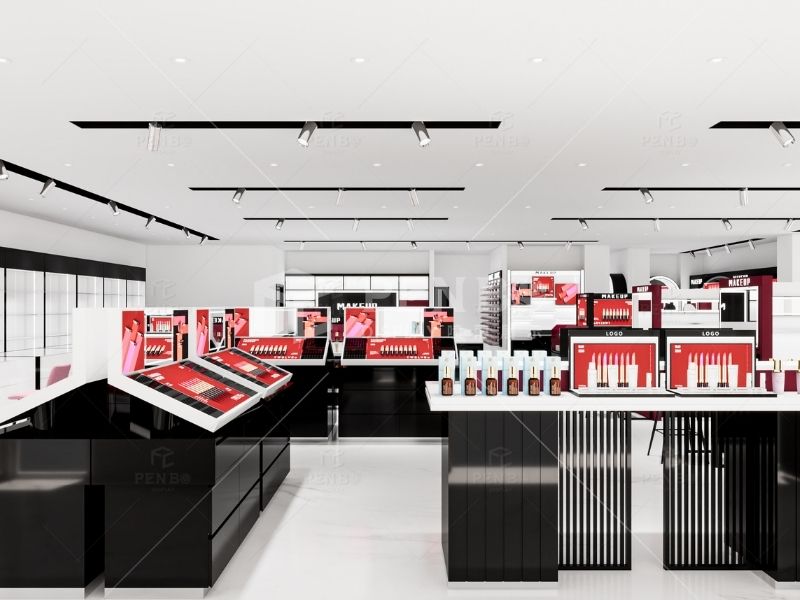 custom cosmetic display cabinets, makeup store design