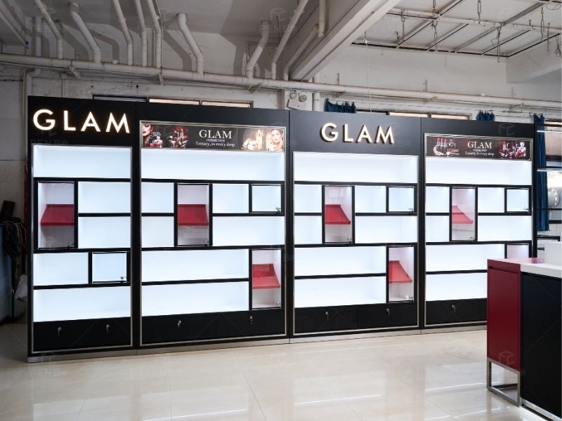 beauty product display cabinet，beauty supply store fixtures