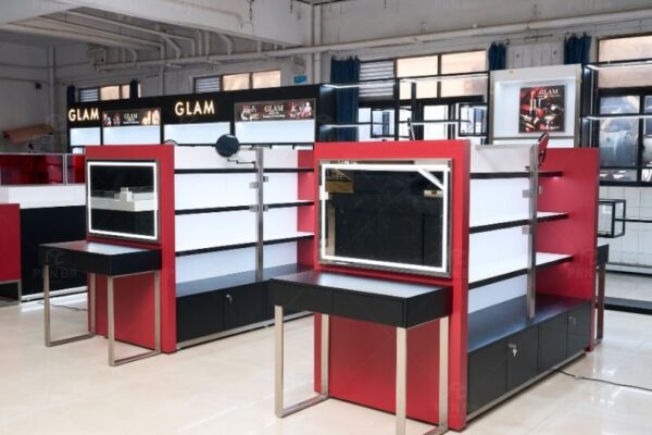 Custom Makeup Display Shelves | Cosmetic Retail Display Fixtures