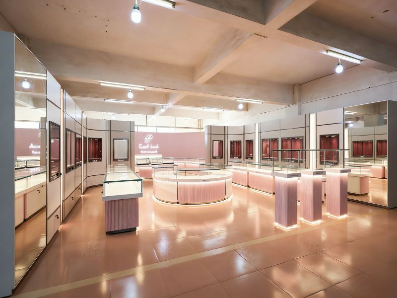custom jewelry store showcase manufacturer