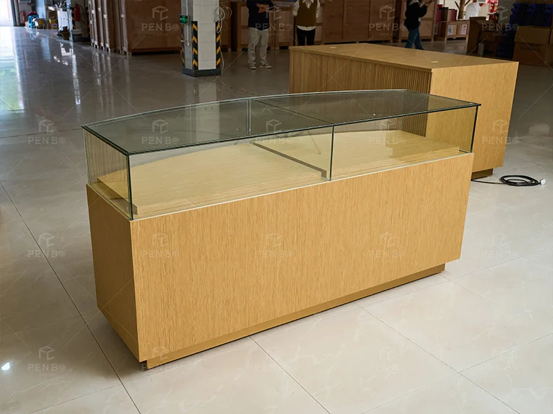 CBD and smoke shop display showcase with lockable glass front