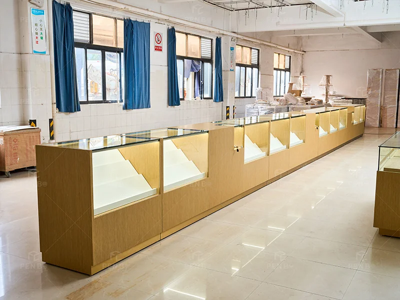 Custom Cannabis Dispensary Display Cabinets with secure storage