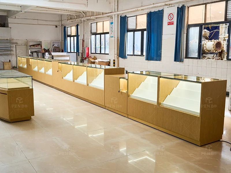 Custom Cannabis Dispensary Display Cabinets with secure storage