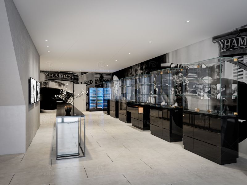 cannabis dispensary tall display cabinets