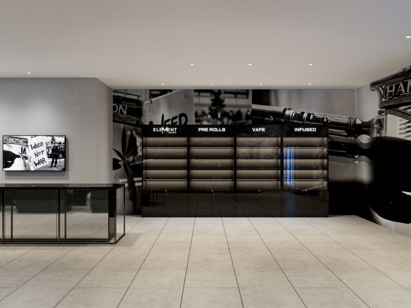 custom cannabis shop interior fixtures